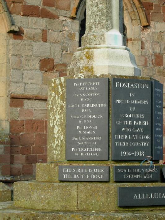 Edstaston War Memorial
